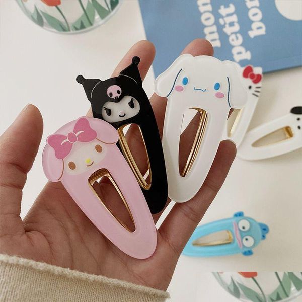 Аксессуары для волос Ins Fashion Kuromi Cinnamoroll Симпатичные заколки для девочек Аксессуары для волос Mti Разный дизайн Прямая доставка Baby, Kids Ma Dhduq