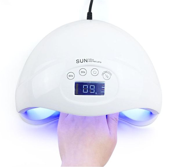 2018 SUN5 plus Nageltrockner 48 W Dual-UV-LED-Nagellampe für Nageltrockner Gelpoliermittel-Härtungslicht mit Infrarotsensor Y181009071250590