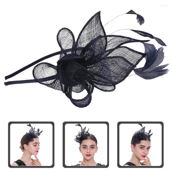 Bandanas coquetel chapéu fascinator grampo de cabelo acessório laços arcos chá casamento headpiece noiva feminino fascinators linho