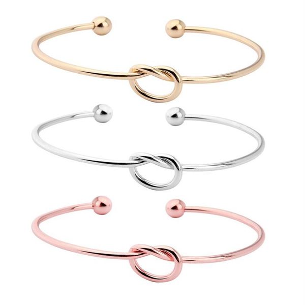 Bracciale per ragazza Bracciale semplice Bracciale aperto Braccialetti 3 colori Damigella d'onore Bracciale regolabile per le donne Festa di nozze Gioielli fai da te Natale g326m