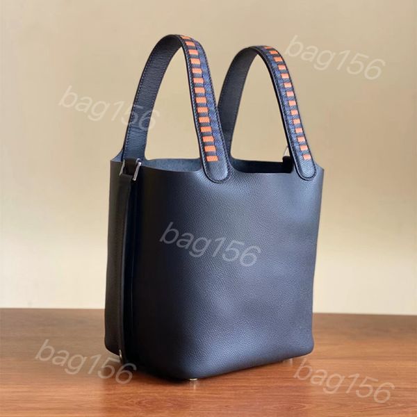 10A espelho superior artesanal encerado thread designer sacos de alta qualidade senhoras bolsas sacola clássica moda Picotin lock Epsom tecido colorido balde saco marca de couro