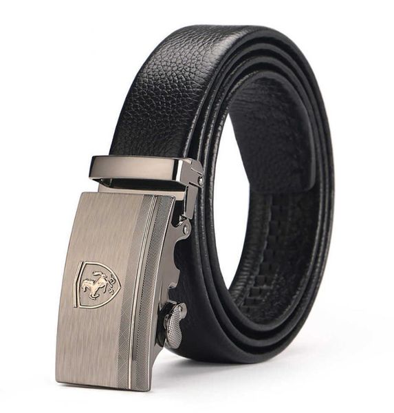 Musenge Designer di alta qualità Men039s Cintura di lusso Superman Fibbia automatica Cinture in pelle per uomo Cinturones Hombre5289162