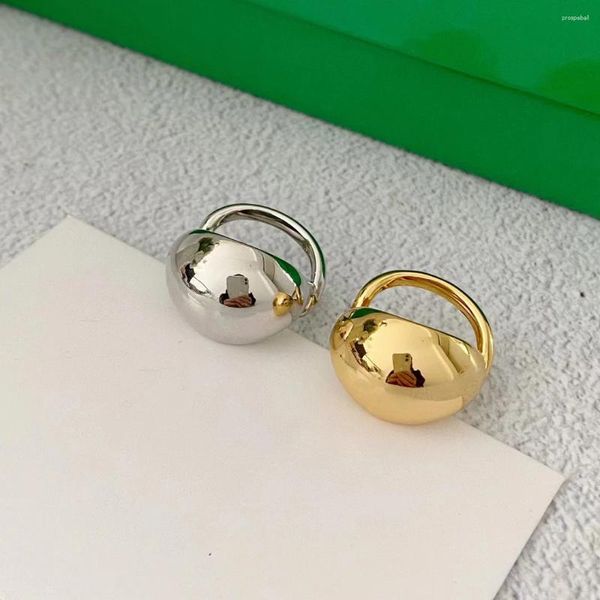 Anelli a grappolo Trend Oro Argento Big Ball Coppia regolabile Anello di fascino Donna Uomo Gioielli di lusso Designer di marca di alta qualità