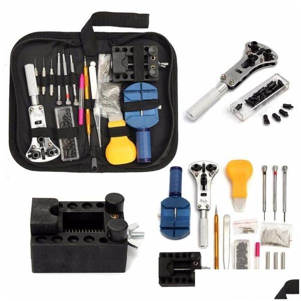 Reparaturwerkzeuge Kits 144 teile/satz Tisch Uhr Uhr Werkzeug Kit Opener Link Pin Set Feder Bar Uhrmacher Drop Lieferung Uhren accessor DHDTA