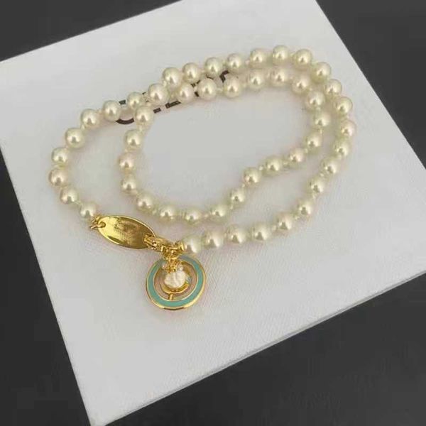 Nuova Fashion Ladies Necklace Ciondolo Vendita di marca collana Collana pianeta collana Saturno Pearl Collana Satellite Clavicle Chain con scatola regalo 9995