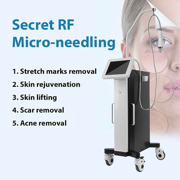 La più recente macchina RF frazionaria Microneedling RF frazionaria segreta micro aghi radiofrequenza con rimozione dell'acne della testa di raffreddamento