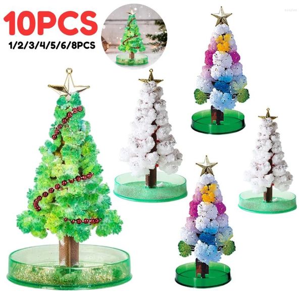 Decorações de natal 17cm árvore mágica crescente diy divertido presente de natal brinquedo para adultos crianças casa festival festa decoração adereços mini