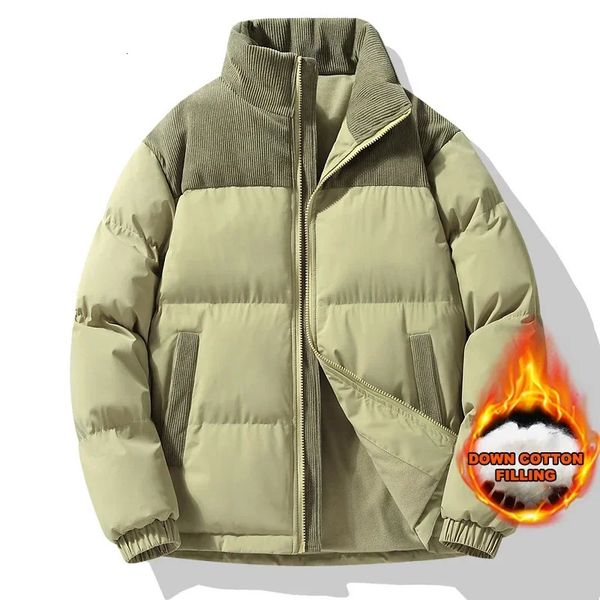 Piumino da uomo Parka invernale in cotone da uomo Moda casual sportivo caldo colorato velluto a coste paio giacche Parka 231206