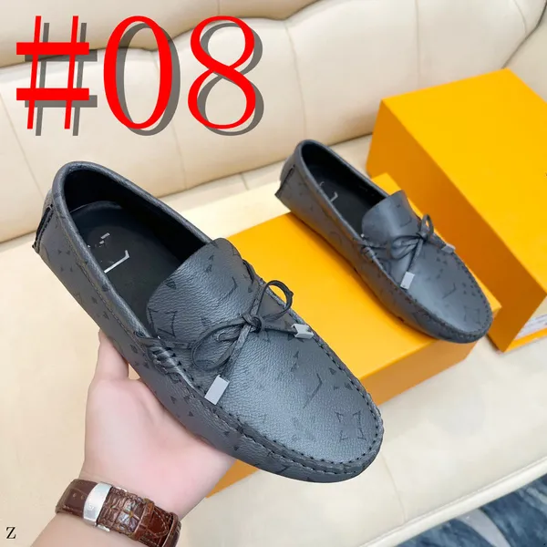 40 modello Moda Pelle scamosciata Nappa Tempo libero Designer Scarpe da uomo Estate Stile italiano Mocassini morbidi Mocassini da uomo Scarpe di alta qualità Scarpe basse da uomo Scarpe da guida