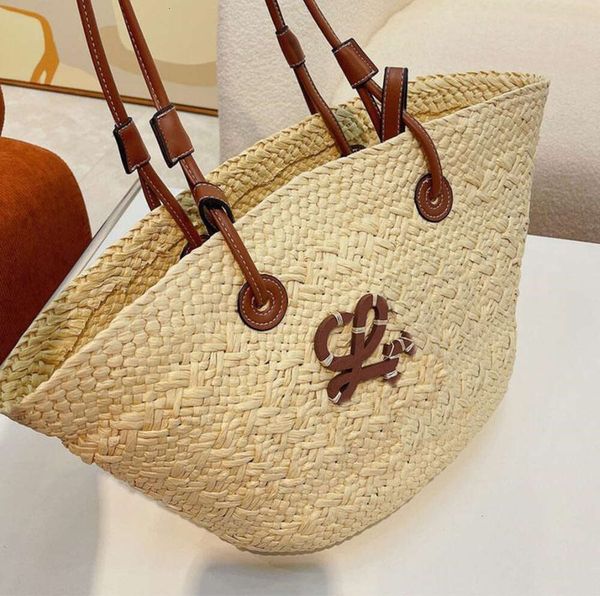 Totes Borsa di paglia Semplice lavorata a maglia Ricamo all'uncinetto Borsa casual aperta Scomparto interno Due cinghie sottili Borsa da donna alla moda floreale in pelle31