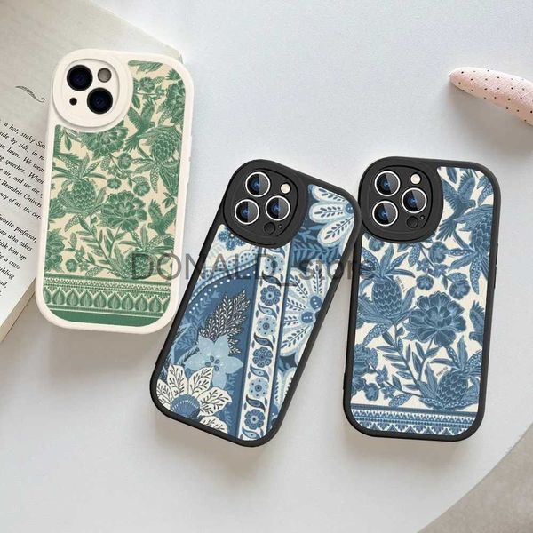 Casos de telefone celular William Morris Strawberry Thief Phone Case Hard Leather para iPhone 14 13 12 Mini 11 14 Pro Max Xs X Xr 7 8 Plus Fundas J231206