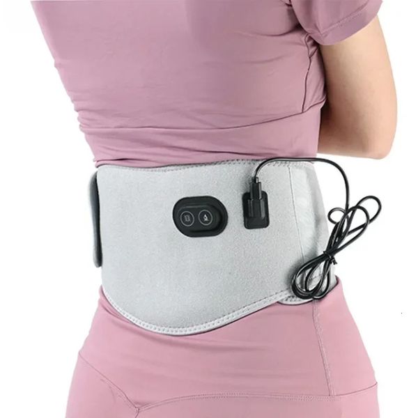 Поддержка талии USB с электрическим подогревом, грелка для талии, поясничная подушка для спины, защита ремня, бандаж, поддержка массажера, инструмент для облегчения боли, 231205