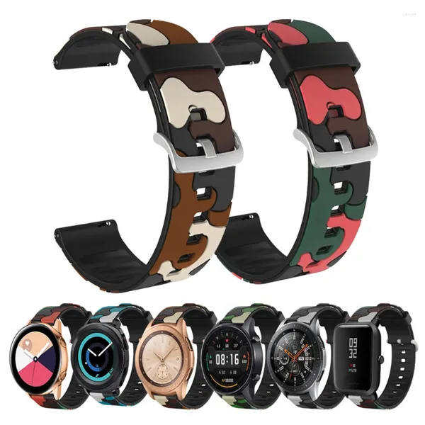 Pulseiras de relógio Pulseira de pulso para Garmin Forerunner 158 245 245M 645 55 Vivoactive 4 3 Pulseira de impressão de silicone Venu 2/SQ Band