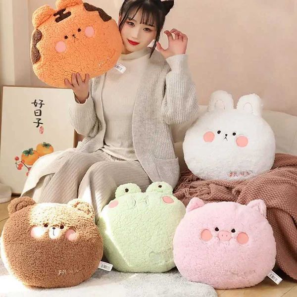 Almofada/Decorativa Kawaii Cartoon Rabbit Cushion para cadeira de escritório Backrest Sofá Decorativo para presentes de cama Cojines