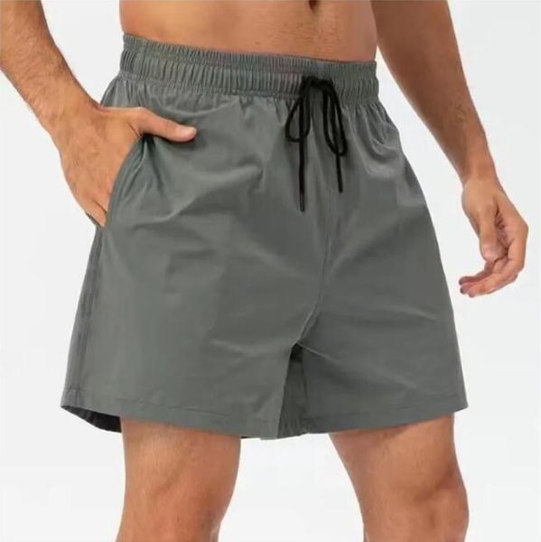 2024 Designer Lu Lu Lemons Men Yoga Sport Short Shorts Short Dry con Pannello da jogger da jogger in palestra casual tascabile.
