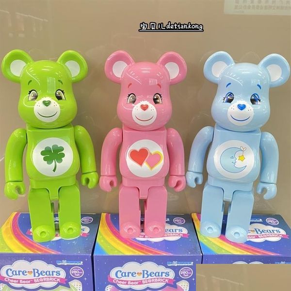 Action Figures Toy Bearbrick Violent Building Block Orso Arcobaleno Love Doll Ornamento fatto a mano Tide Play Blind Box Gift253B Drop Deli Dhdqt
