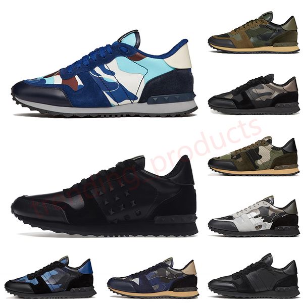 valentino rockrunner camo Luxurys Designer Brand Platform Casual Shoes Black White Green Orange Multi-Color 【code ：L】 Mens Women Trainers Runners