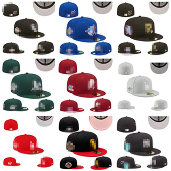 Berretti da baseball unisex Los Angeles di marca calda all'ingrosso Ricamo Hip Hop Berretto da sole piatto Hip Hop chiuso a rete 7-8