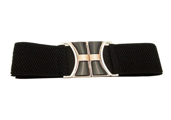 Cinture Alla moda Cintura larga da donna Cintura elastica elasticizzata per le donne 2022 Abito estivo Drcoration Nero femminile QZ01042630057