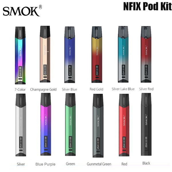 Kit SMOK NFIX POD Uscita 25 W Display OLED batteria incorporata da 700 mAh con pod Nfix da 3 ml con bobina MTL DC 0,8ohm Sigaretta elettronica autentica