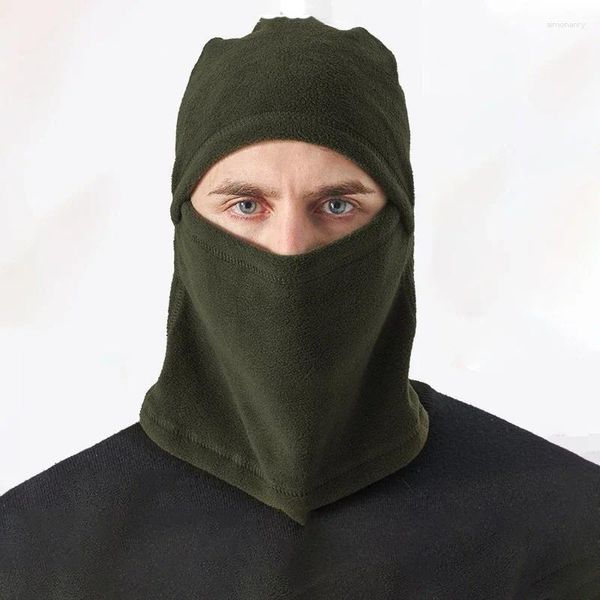 Bandanas de lã quente balaclava à prova de vento máscara de esqui rosto frio capuz de motocicleta aquecedor de esportes de inverno boné