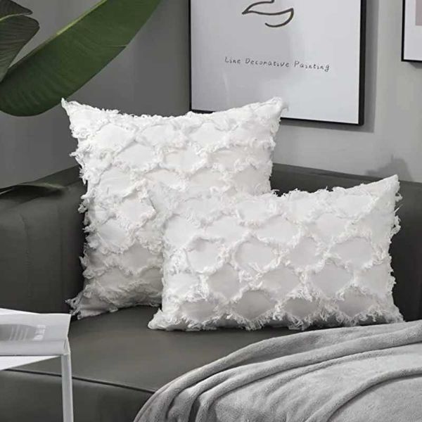 Подушка/декоративные белые белые чехлы для бросков подушка для дивана диван.