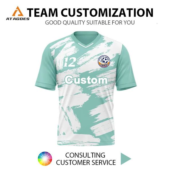 Outros artigos esportivos personalizado manga curta camisa de futebol camisa respirável camisas de futebol uniforme de equipe culb para homens wox999 231206