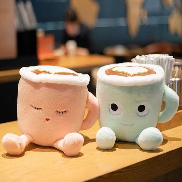 Cuscino/Decorativo Kawaii Peluche Tazza di Caffè Cuscino Farcito Ragazze Carine Tiro Flanella Dolce Morbido Cartone Animato Bambola Regalo di Compleanno Cuscino