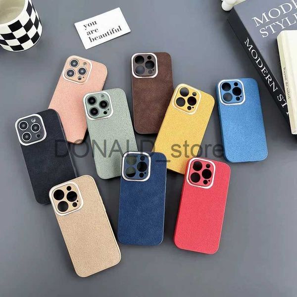 Capas de telefone celular para iPhone Series Phone Case New 15 14 Promax Phone Case 11 12 13 Pro Metal Lens Frame XS Xr Anti Drop Anti Slip e Texturizado J231206