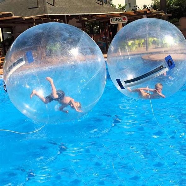 Poolzubehör 1 8 m Wasserrollen aufblasbar Gehen auf dem Ball zum Schwimmen Schwimmender Mensch im Inneren Dacing-Ballon Laufen Zorb BA202M