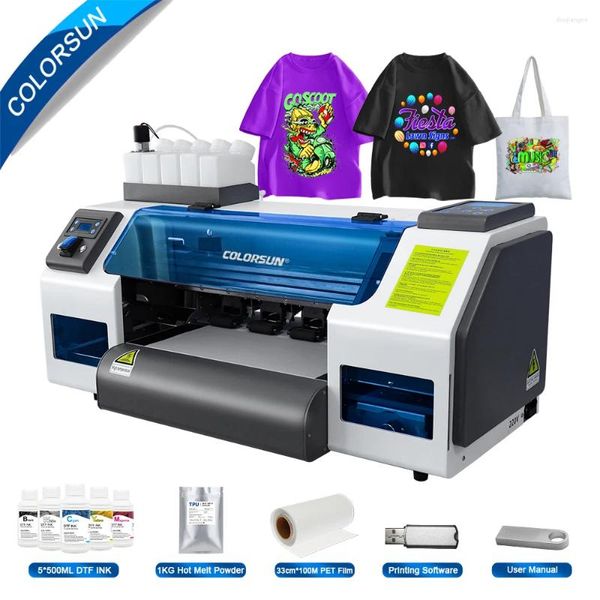 Colorsun A3 DTF Drucker XP600 T-shirt Direct To Film Transfer Druck Maschine Für Hoodies Caps