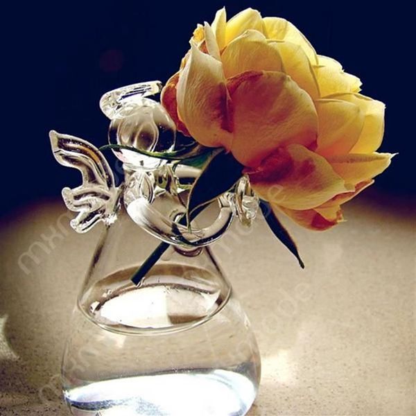 Vasi trasparenti a forma di angelo vaso sospeso in vetro terrario vaso idroponico decorazioni per la tavola accessori per la decorazione della casa inferiore moderni314g