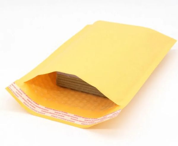 Atacado vários tamanhos de saco de bolhas de papel kraft amarelo embalagem de roupas filme bolha espessamento saco de espuma expresso envelope bolha ll