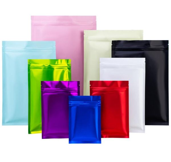 Mylar ziplock torbaları evcil hayvan gıda atıştırmalıkları balık tutma cazibesi depolama torbaları ısı mühürlü torbalar plastik geri dönüştürülebilir ambalaj torbaları alüminyum folyo folyo folyo folyo çay kahvesi için