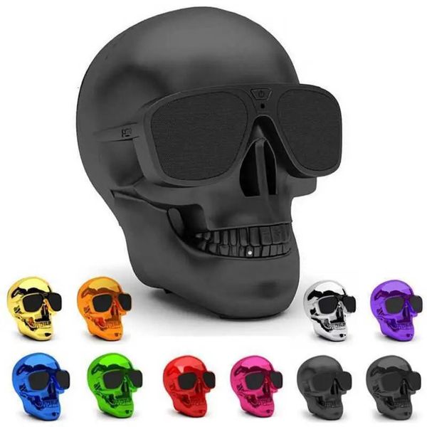 Altoparlanti per telefoni cellulari Cool Skull Outdoor Bass Speaker Mini altoparlante portatile Radio Music Box Altoparlante Bluetooth senza fili Regalo di compleanno 231206