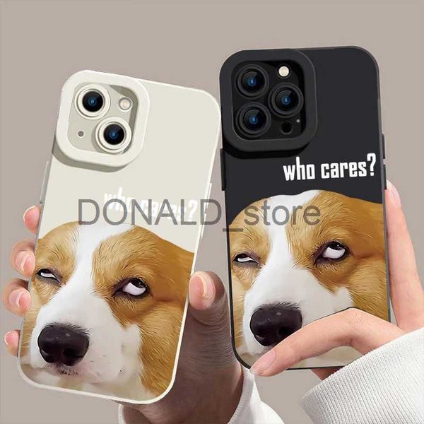 Custodie per cellulari Borse da sera Custodia per telefono cane divertente per iPhone 15 14 13 12 11 Pro Max Mini Plus XR XS X Max 7 8 6S Plus SE 2020 Cover posteriore Shell J231216