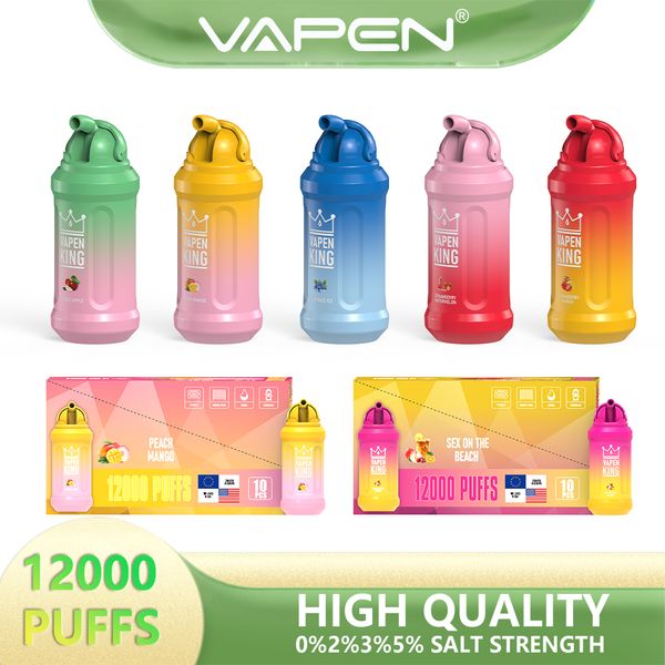 Authentische Vapen Bang King 12000 Puff Bars Einweg-Vape Pen E-Zigaretten 23 ml pro gefüllte Pods-Kartusche 650 mAh wiederaufladbare Batterie Puffs 12k Lager Kostenloser Versand