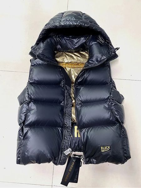 Coletes masculinos 2023 inverno mulheres preto casual com capuz pato branco para baixo colete curto feminino grosso quente sem mangas solto puffer jaqueta 231206