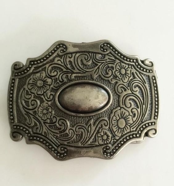 Einzelhandel Western Cowboy Gürtelschnalle mit 9065 mm 1058 g silbernem Metall, modische Herrenschnallen, Jeans-Zubehör, passend für 4 cm breite Gürtel 1954001