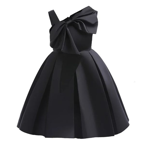 Abiti da ragazza Abito rosa e nero con fiocco super grande adatto a bambini e ragazze ragazze monospalla Desis festa di compleanno Halloween Santa Princess 2023 nuovo 2312306