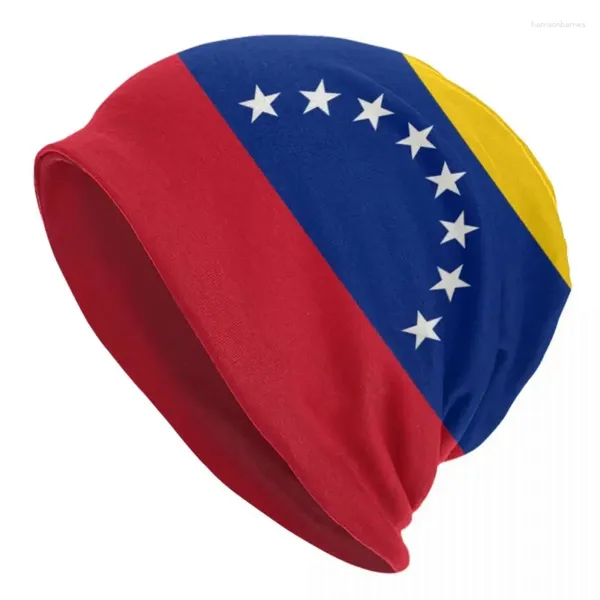 Berets Flagge von Venezuela Beanie Cap Unisex Winter Warme Motorhaube Femme Stricken Hüte Mode Outdoor Skullies Beanies Für Männer Frauen