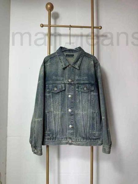 Jaquetas masculinas designer clássico cor primavera e outono marca de moda superior lavado jaqueta velha denim casaco yd6n