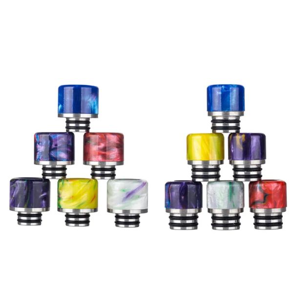 Beste Drip Tip 510 Wide Bore SS + Epoxidharz Buntes Mundstück für 510 Gewinde Rauchzubehör Falcon BJ