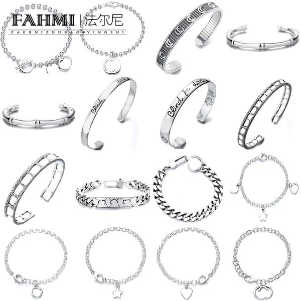 Fahmi Elegante anello classico in bambù a forma di cuore con perline, diamante aperto, lettere cave e bracciale spesso con fibbia a stella Anniversario, fidanzamento, regalo, festa, matrimonio