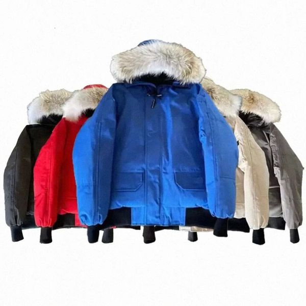 Erkekler Down Parkas Kanada Tasarımcıları Ceketler Veste Homme Womens Kış Puffer Büyük Kürk Hoody Giyim Mektupları Baskılı Çıkarlar Goode Ceket
