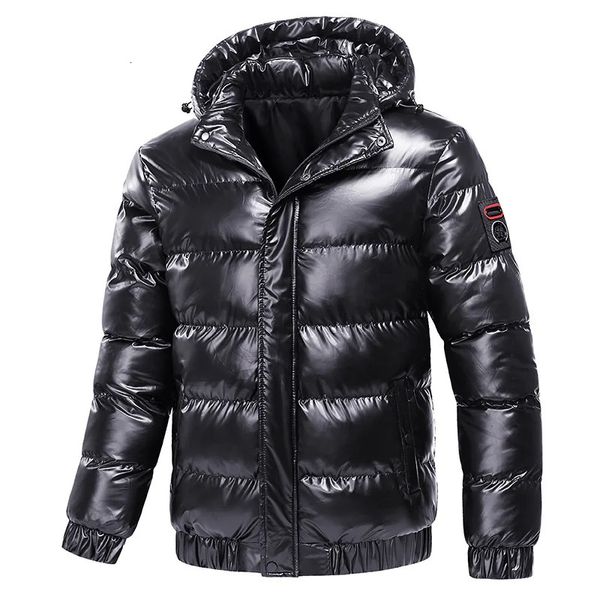 Piumino da uomo Parka Autunno Inverno Cappotto Fashionmens Con cappuccio Caldo cotone Capispalla casual Termico Nero Bomber Giubbotti Uomo 231205