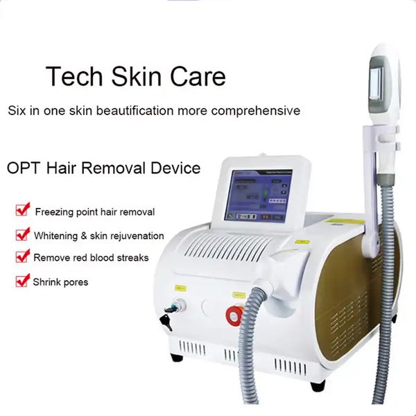 Máquina de rejuvenescimento da pele IPL RF E-light OPT Máquina de remoção de cabelo profissional portátil Remover equipamento de sistema de luz IPL para uso em salão de beleza