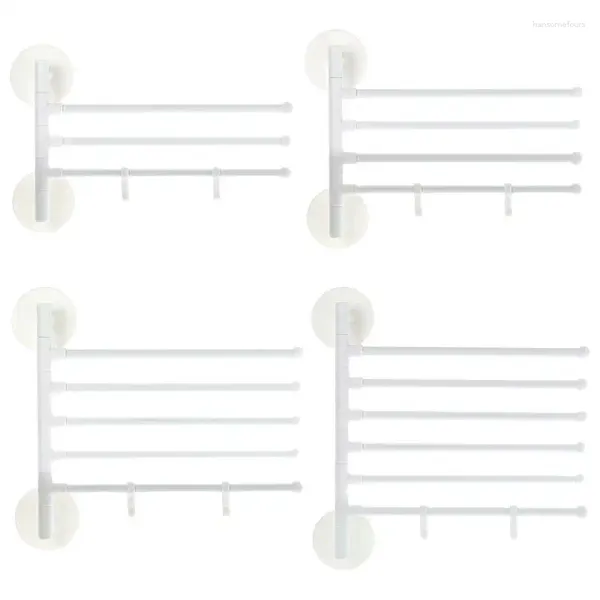 Set di accessori per il bagno Portasciugamani Appendiabiti per guardaroba Organizer Rack salvaspazio Appendiabiti girevole a parete girevole senza punzonatura