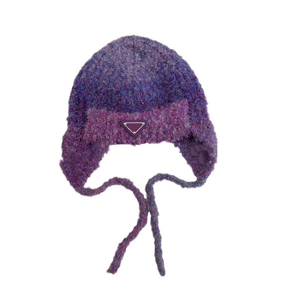 2023 progettista di lusso cappello da cacciatore cappelli invernali moda design paraorecchie cappelli caduta berretto di peluche lettera P jacquard caldo cappello teschio per le donne ragazze