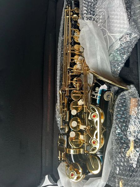 Marca nera YAS-82Z sassofono contralto E-Flat placcato oro chiave strumenti musicali professionali sax con bocchino custodia in pelle e accessori musica